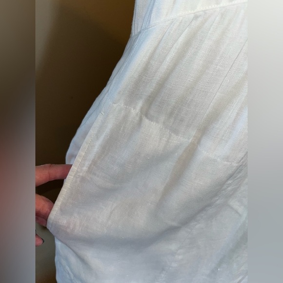 J. Jill Love Linen Sleeveless Shift Dress in white | size Small - Picture 3 of 9